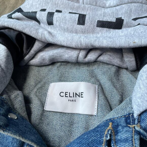 Medium Celine Men's Trucker Jacket Hood Wash Denim - Picture 4 of 8